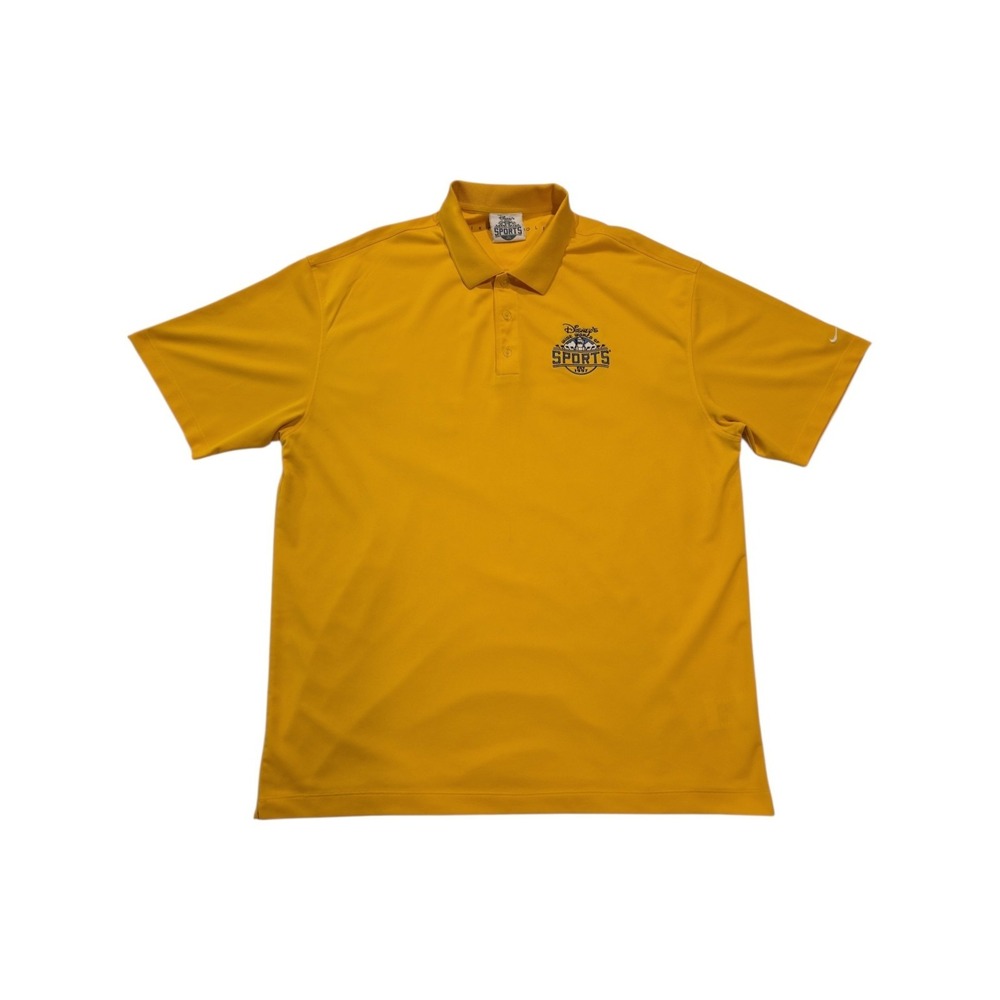 Nike Golf Disney's Wide World of Sports Polo Shirt Men's XXL Yellow Embroidered